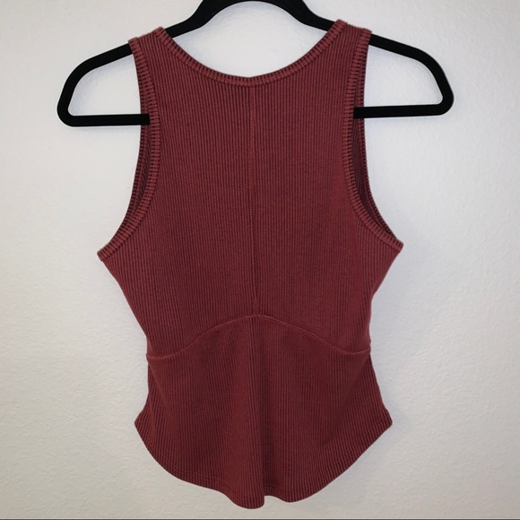 Nordstrom LUSH Lace Up Red Tank Top - Picture 4 of 4